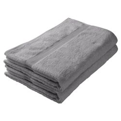 Tesco Bath Sheet Pair Silver