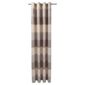 Tesco Stripe Taffetta lined eyelet Curtains W162xL183cm (64x72"), Mocha