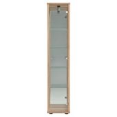 Bradley 1 Door Glass Display Cabinet Oak