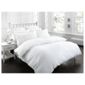 Finest Pima Cotton Satin Stripe Duvet Set Double- White