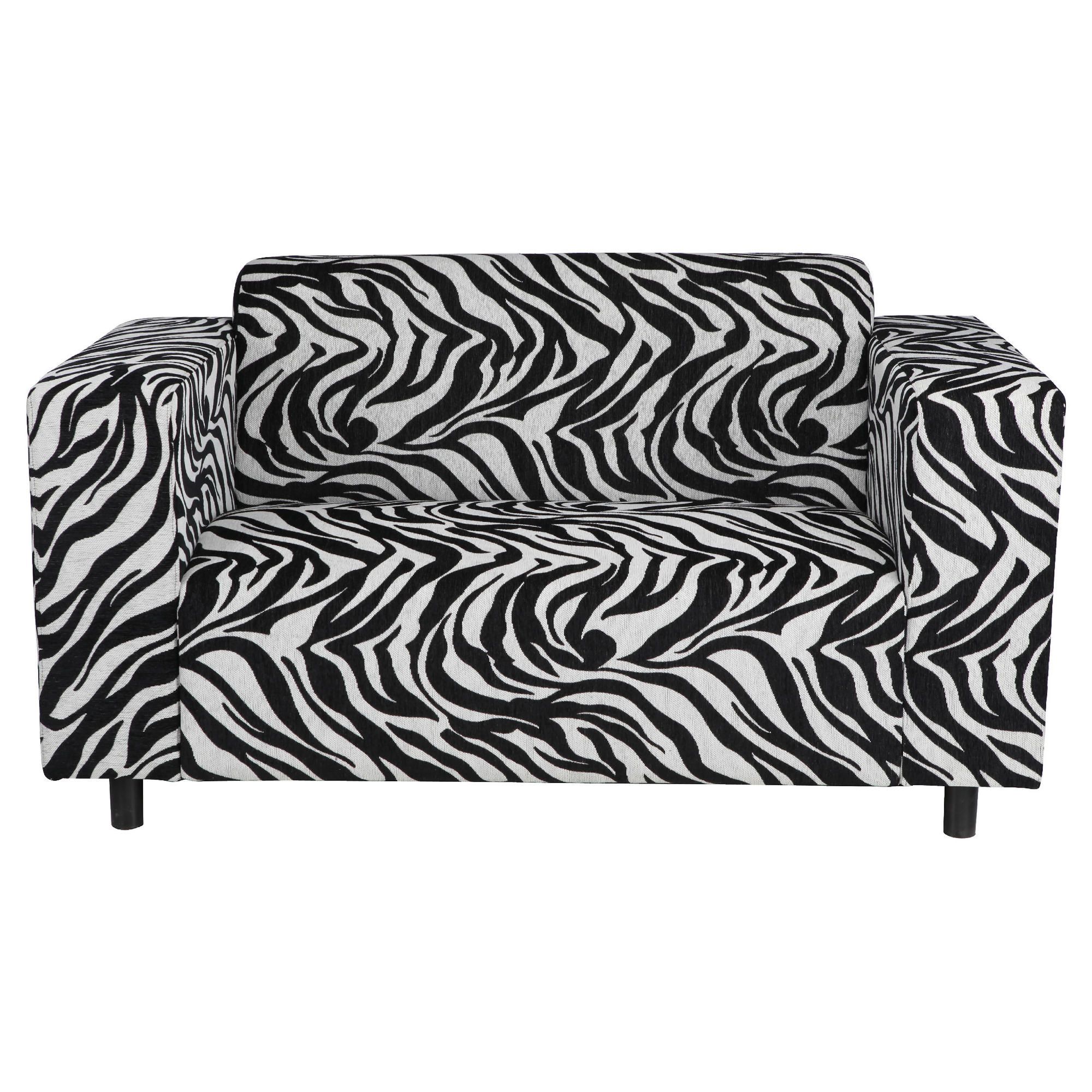 Stanza Fabric Small Sofa Zebra