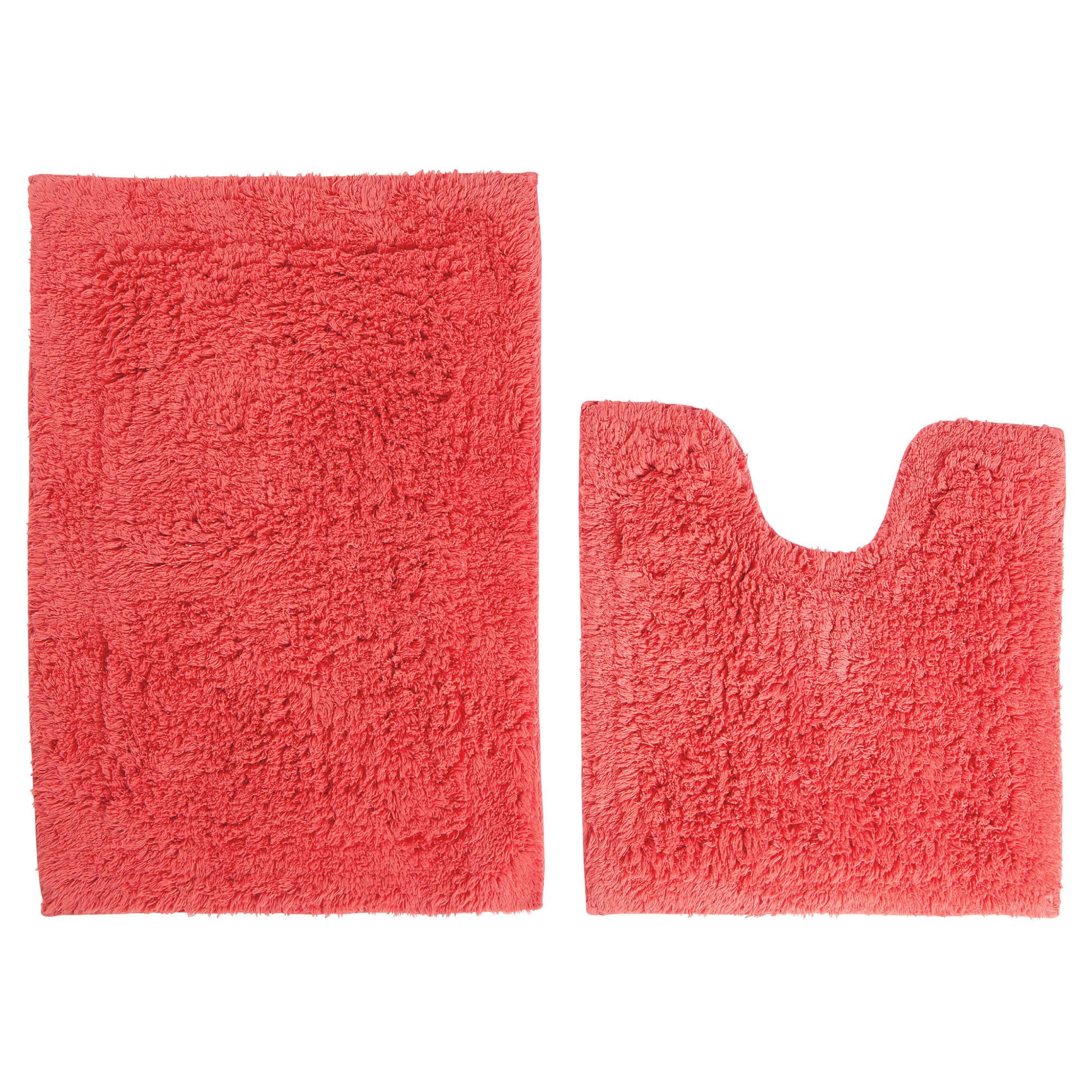 Tesco Pedestal and Bath Mat Set Coral
