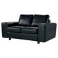 Marcello Small Leather Sofa Black