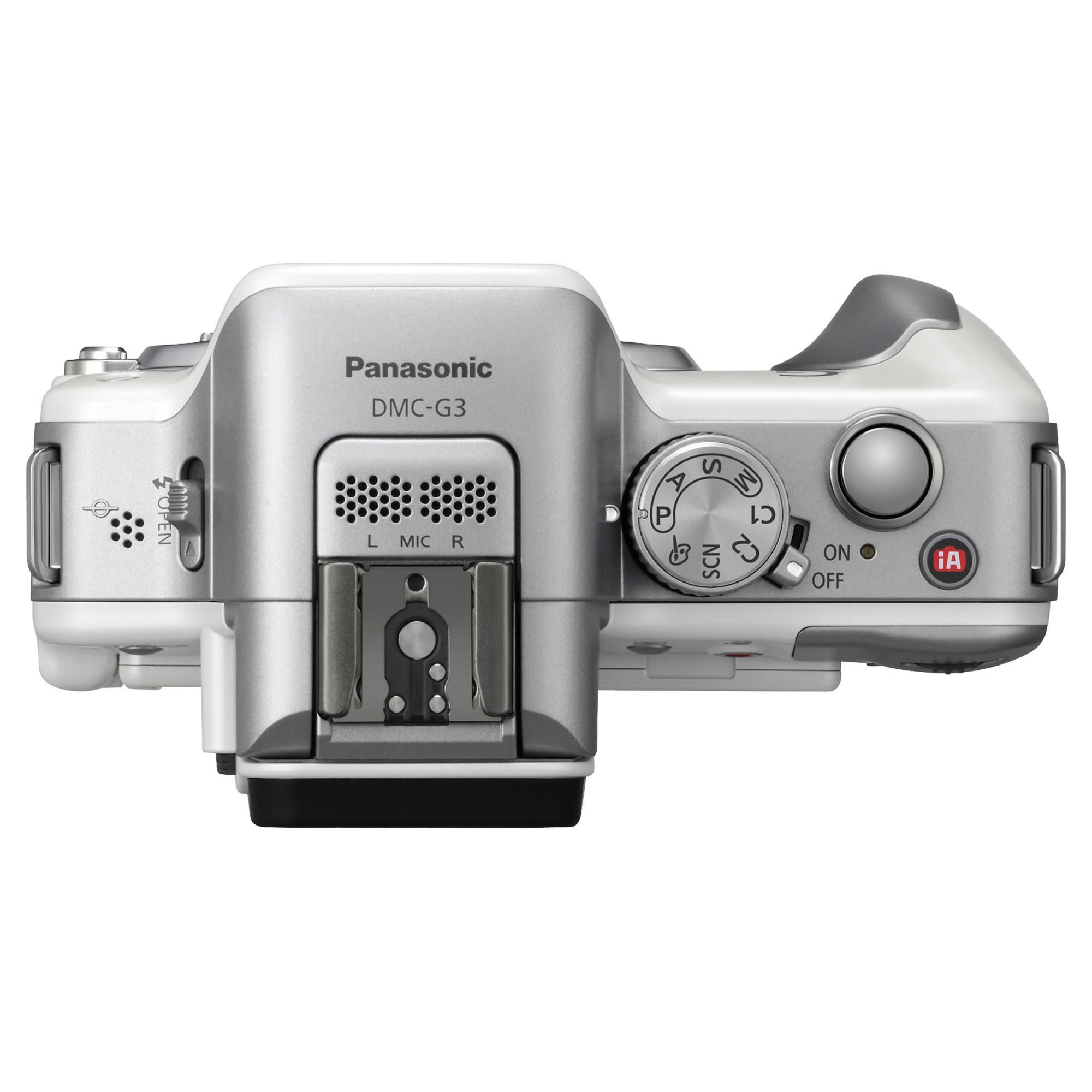 Panasonic Lumix G3 16.1MP Compact System Camera Kit - White with 14-42mm Lumix G VARIO f/3.5-5.6 ASP