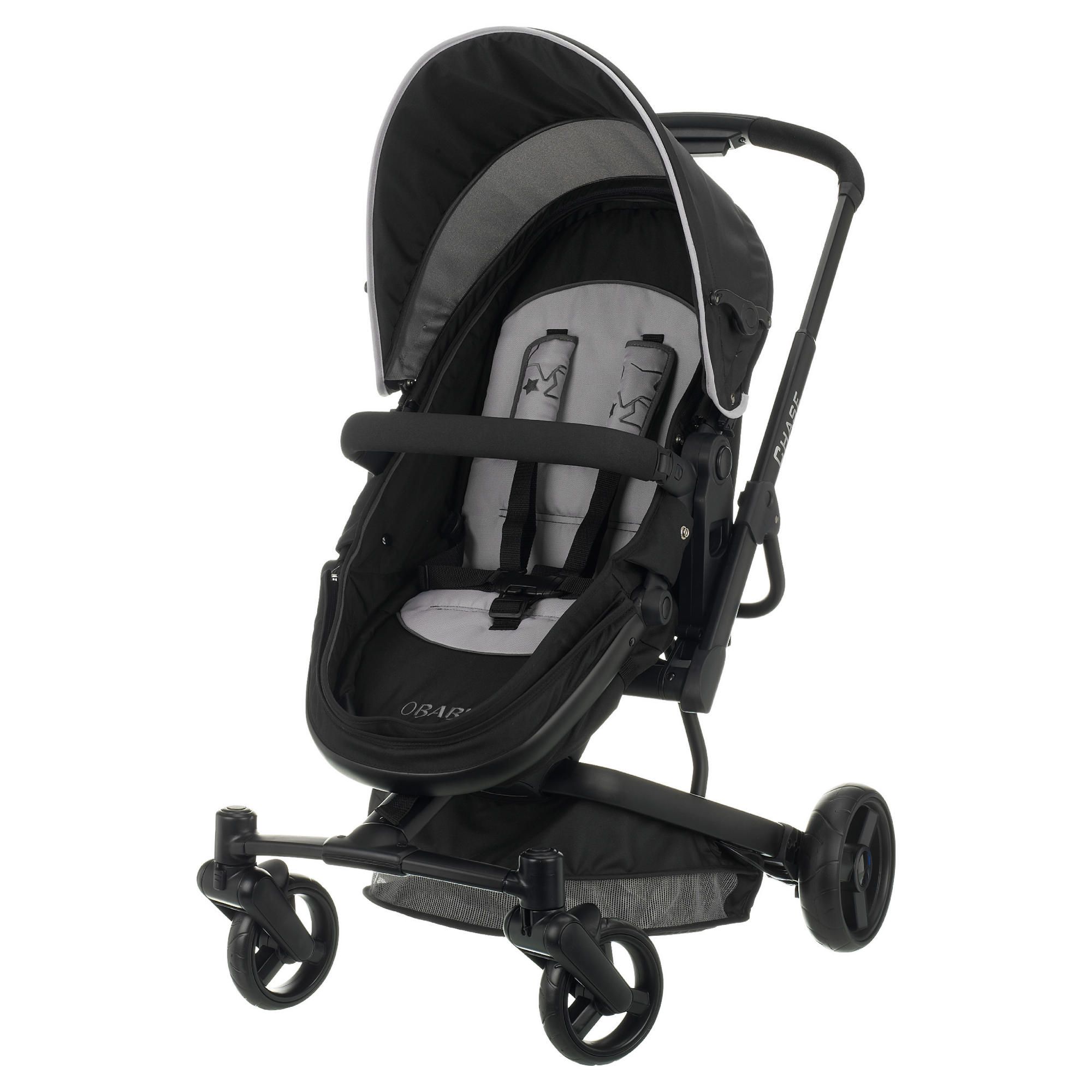 Obaby Chase 4 Wheel Pushchair, Silver Star