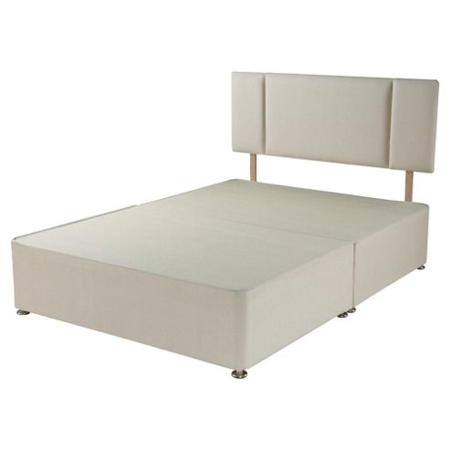 Image of Airsprung King Size Fabric Non-storage Divan Bed Plus Headboard