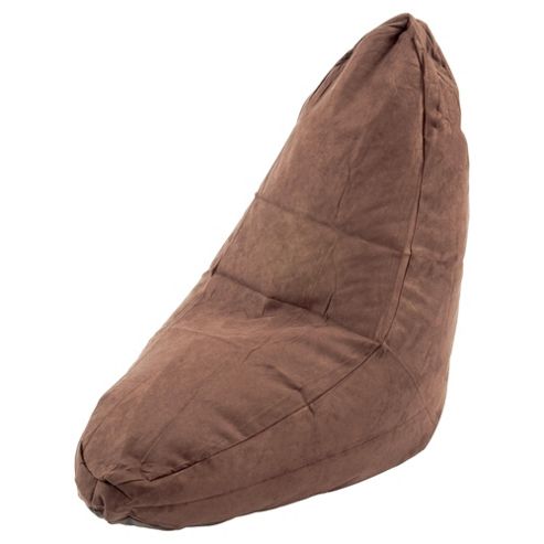 Image of Kaikoo Faux Suede Slob Easy Chair, Chocolate