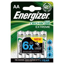 Energizer 4 Pack Rechargeable AA batteries