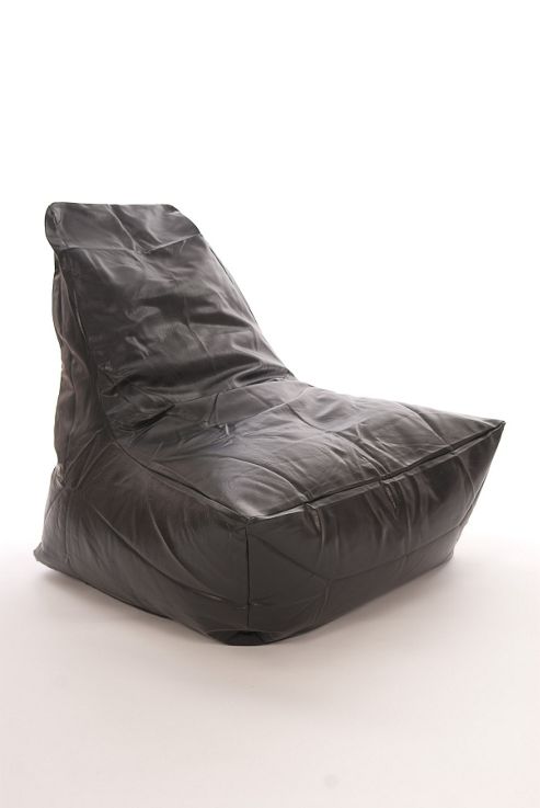 Image of Kaikoo Faux Leather Bean Bag Slammer, Black
