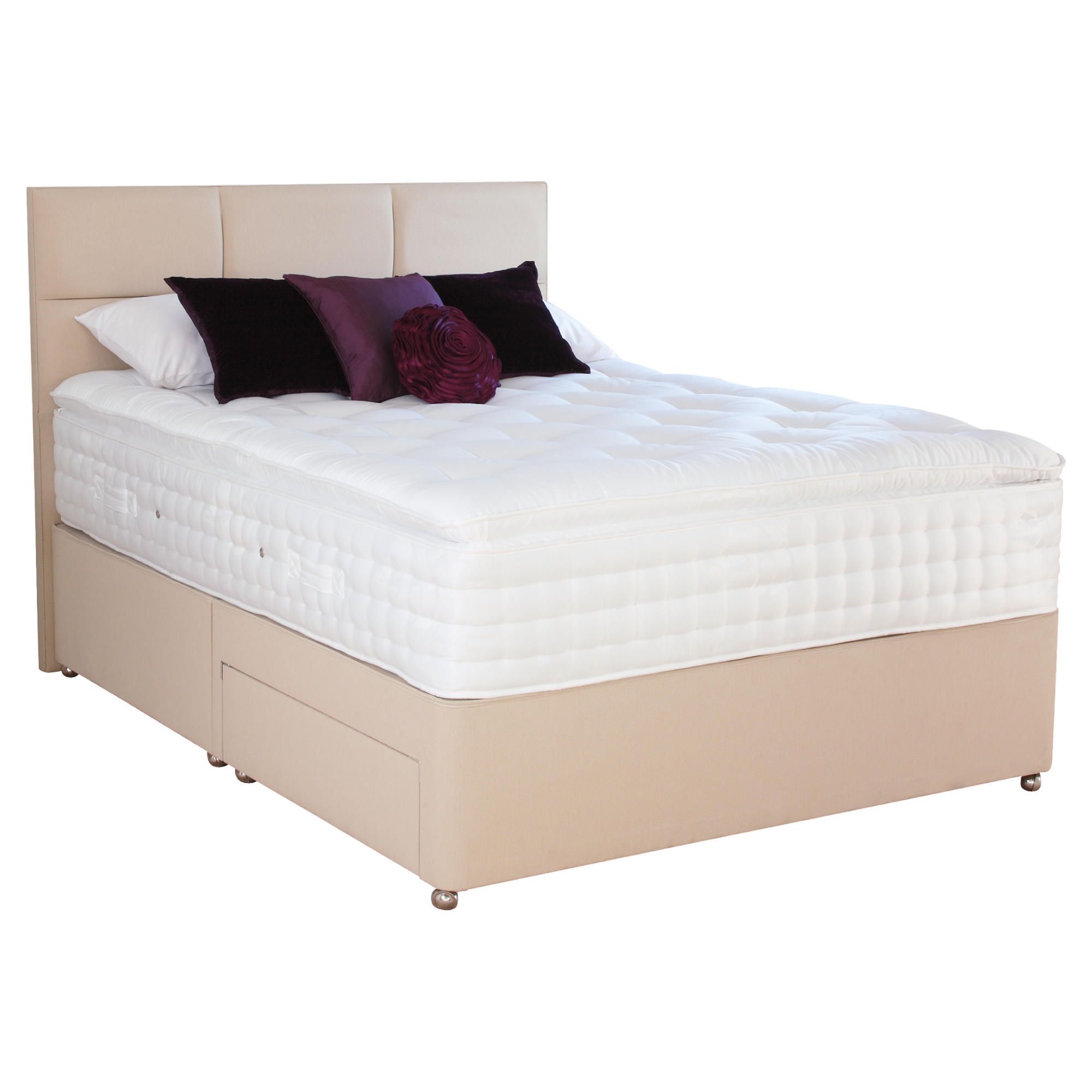 Relyon Luxury 2400 2 Drawer Divan Bed Superking at Tesco Direct