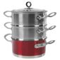 Morphy Richards 3 Tier Steamer, Red