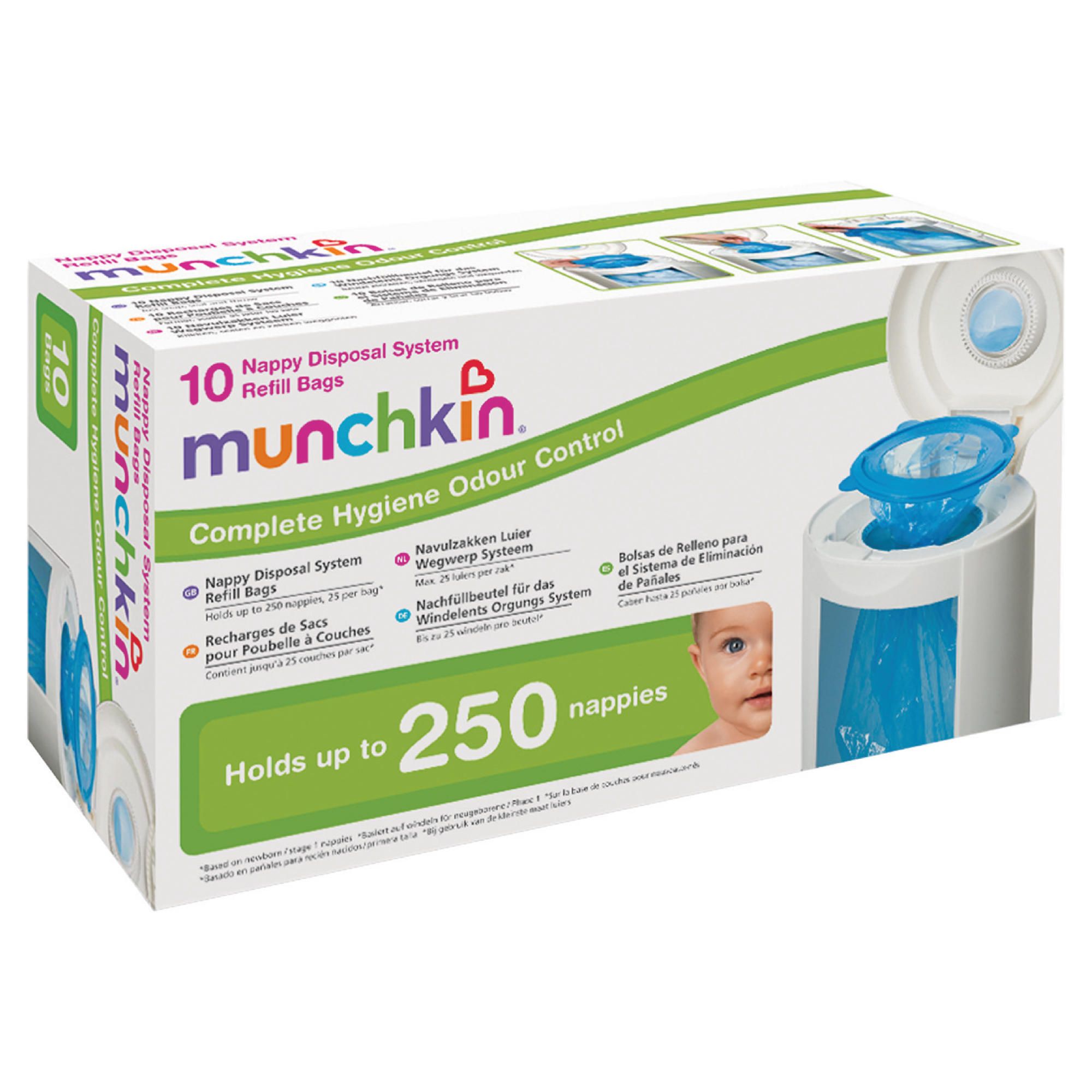 Munchkin 10 Nappy Disposal System Refill Bags