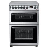 Hotpoint Hae60X Stainless Steel Ceramic Dbl Oven Electric Cooker