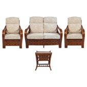 Santiago 4 Piece Suite Conservatory Set (sofa, 2 x chairs & Lamp table)