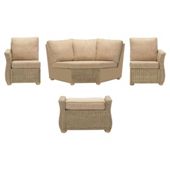 Corsica 4 Piece Suite Conservatory Set (Left, Right, Corner & Footstool)