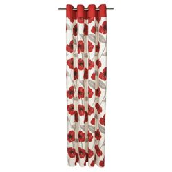 Tesco Poppy Print lined eyelet Curtains W162xL229cm (64x90