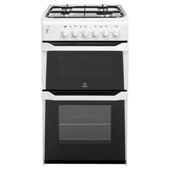 Indesit IT50GW white gas twin cooker