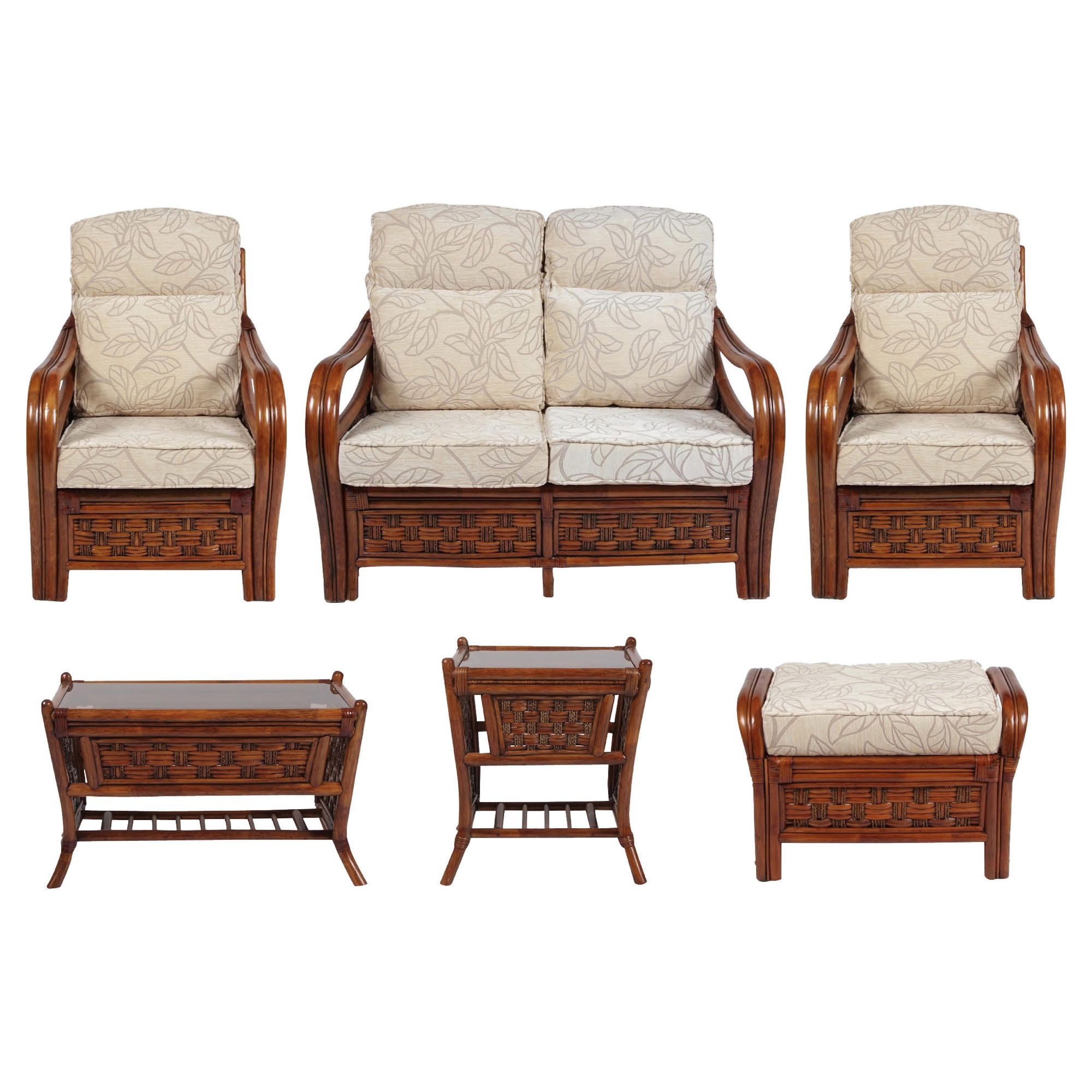 Santiago 6 Piece Suite Conservatory Set (sofa, 2 x chairs, Coffee table, Lamp table & Footstool) at Tescos Direct