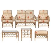 Morley 6 Piece Suite Conservatory Set (sofa, 2 x chairs, Coffee table, Lamp table & Footstool)