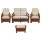 Santiago 4 Piece Suite Conservatory Set (sofa, 2 x chairs & Footstool)