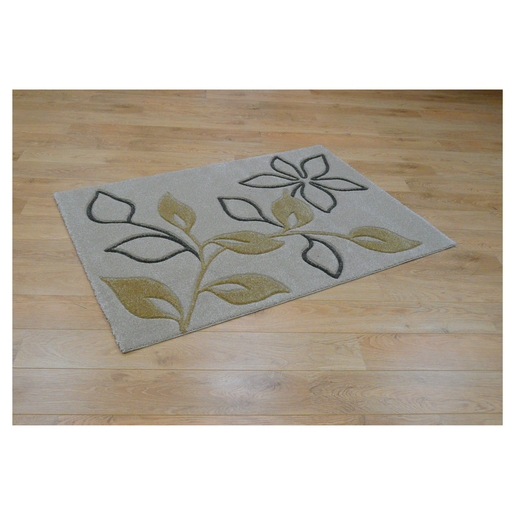 TESCO FLORAL RUG CREAM 120X170CM