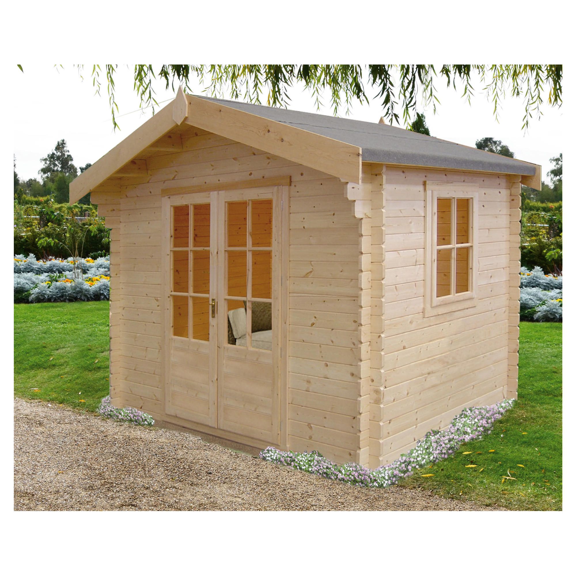 Finewood Fiston Log Cabin 8x8 - Installed at Tesco Direct