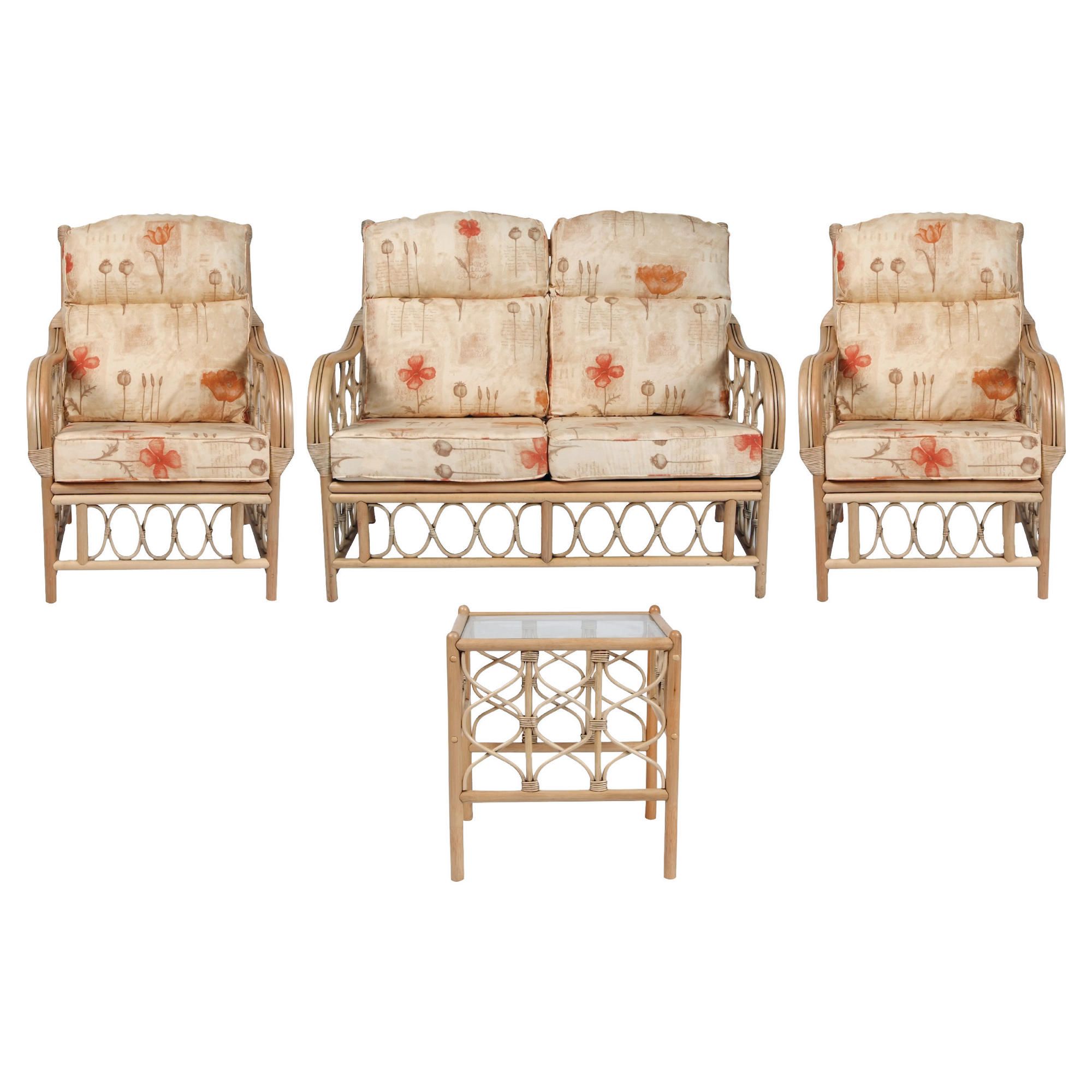 Morley 4 Piece Suite Conservatory Set (sofa, 2 x chairs & Lamp table) at Tesco Direct