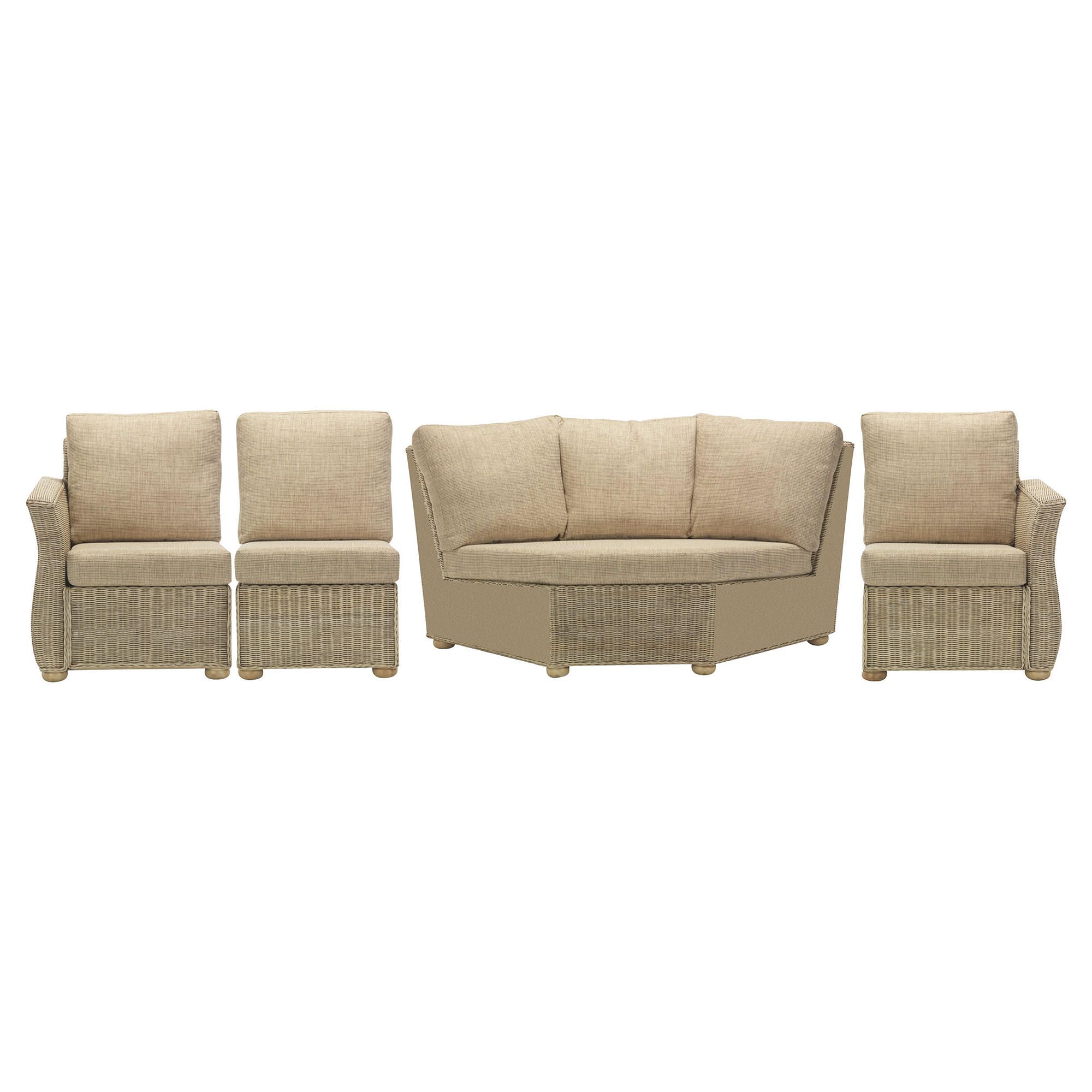 Corsica 4 Piece Suite Conservatory Set (Left, Right, Armless & Corner) at Tesco Direct