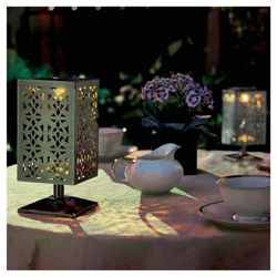 2 solar filigree tower lights