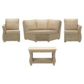 Corsica 4 Piece Suite Conservatory Set (Left, Right, Corner & Coffee table)