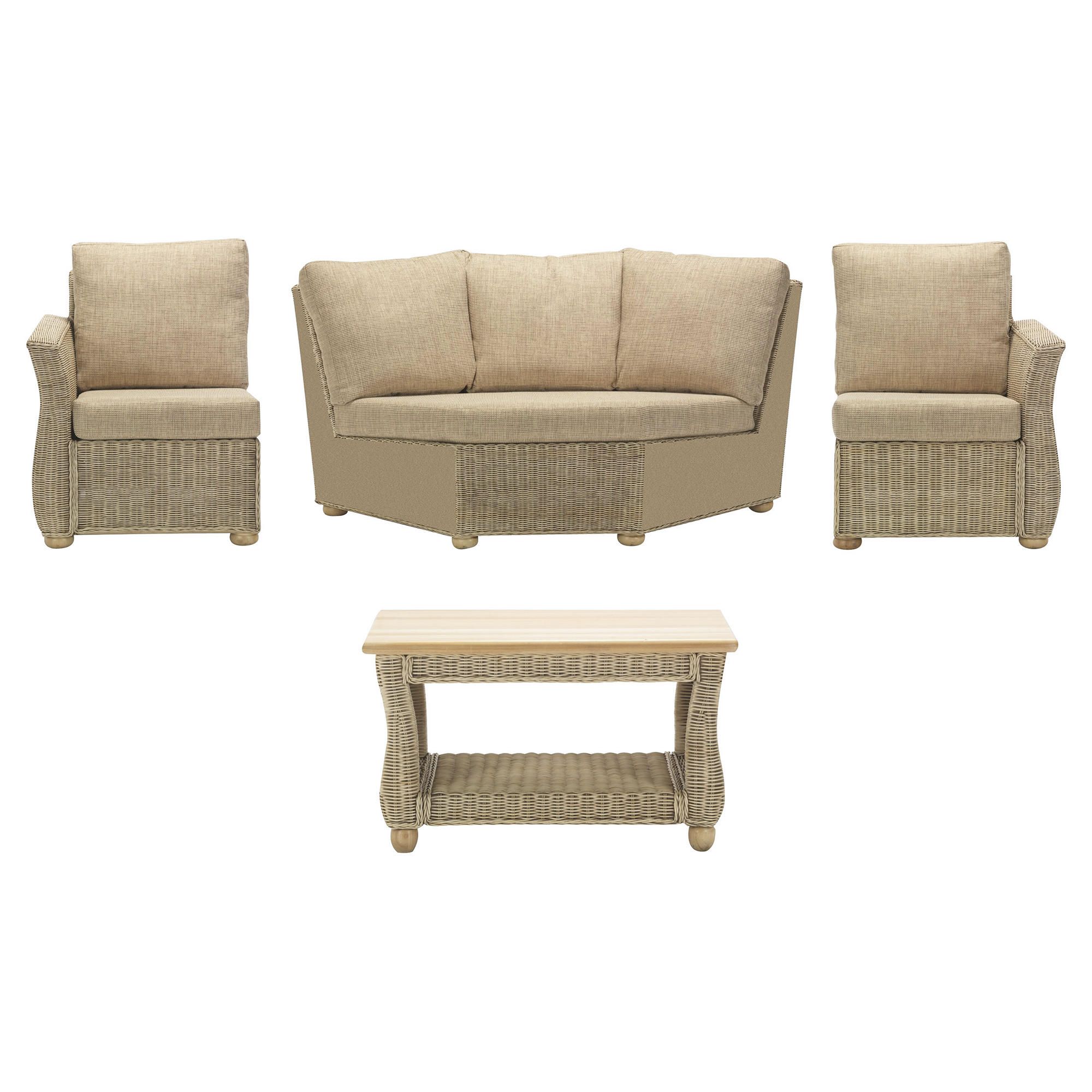 Corsica 4 Piece Suite Conservatory Set (Left, Right, Corner & Coffee table) at Tesco Direct