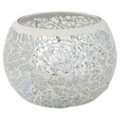 Tesco Mosaic Maxi Tealight Holder Silver.