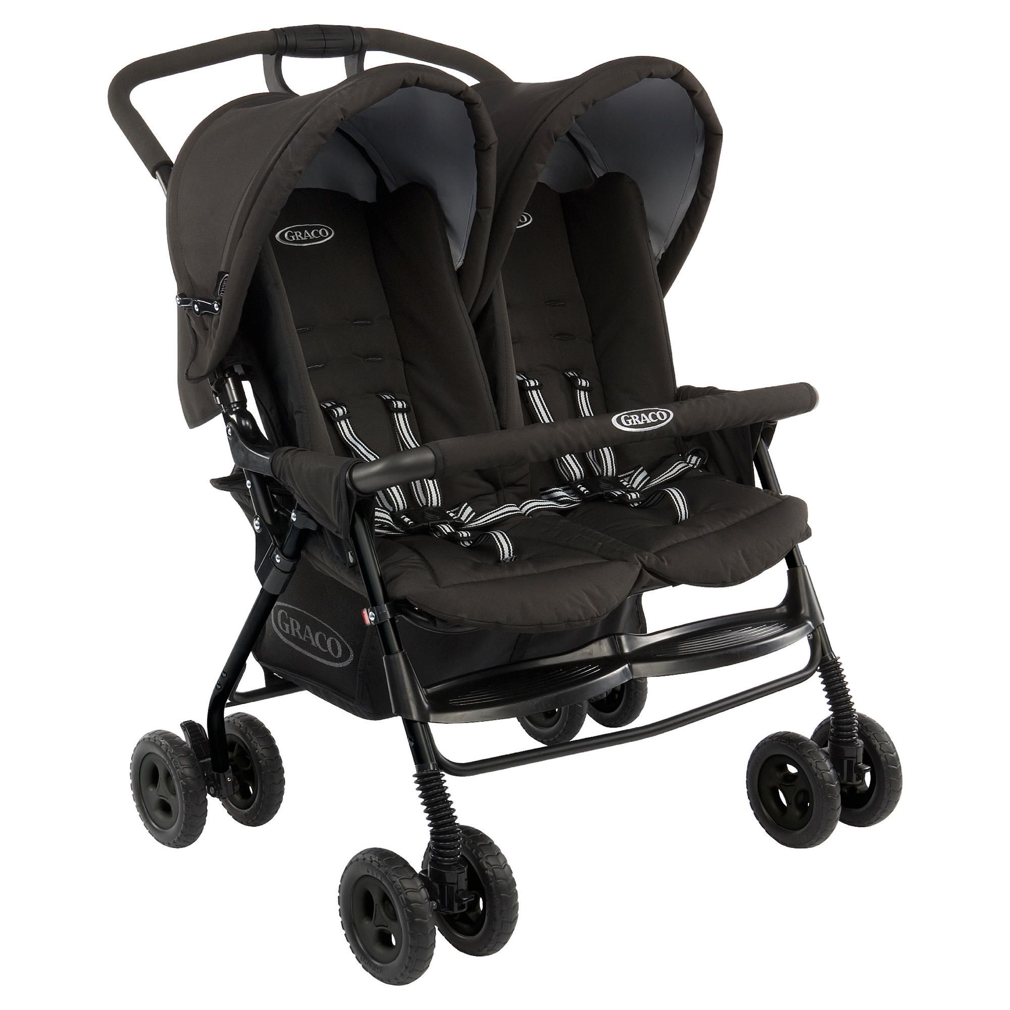Graco Duosport Twin Pushchair And Raincover, Black