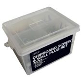 Tesco 300 Pc Chipboard Screw & Wall Plug Set