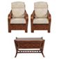 Santiago Chairs x 2 & Coffee Table Conservatory Set