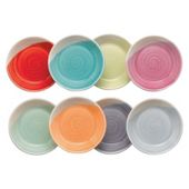 Royal Doulton 1815 tapas set of 8 drip trays 9cm - mixed colours
