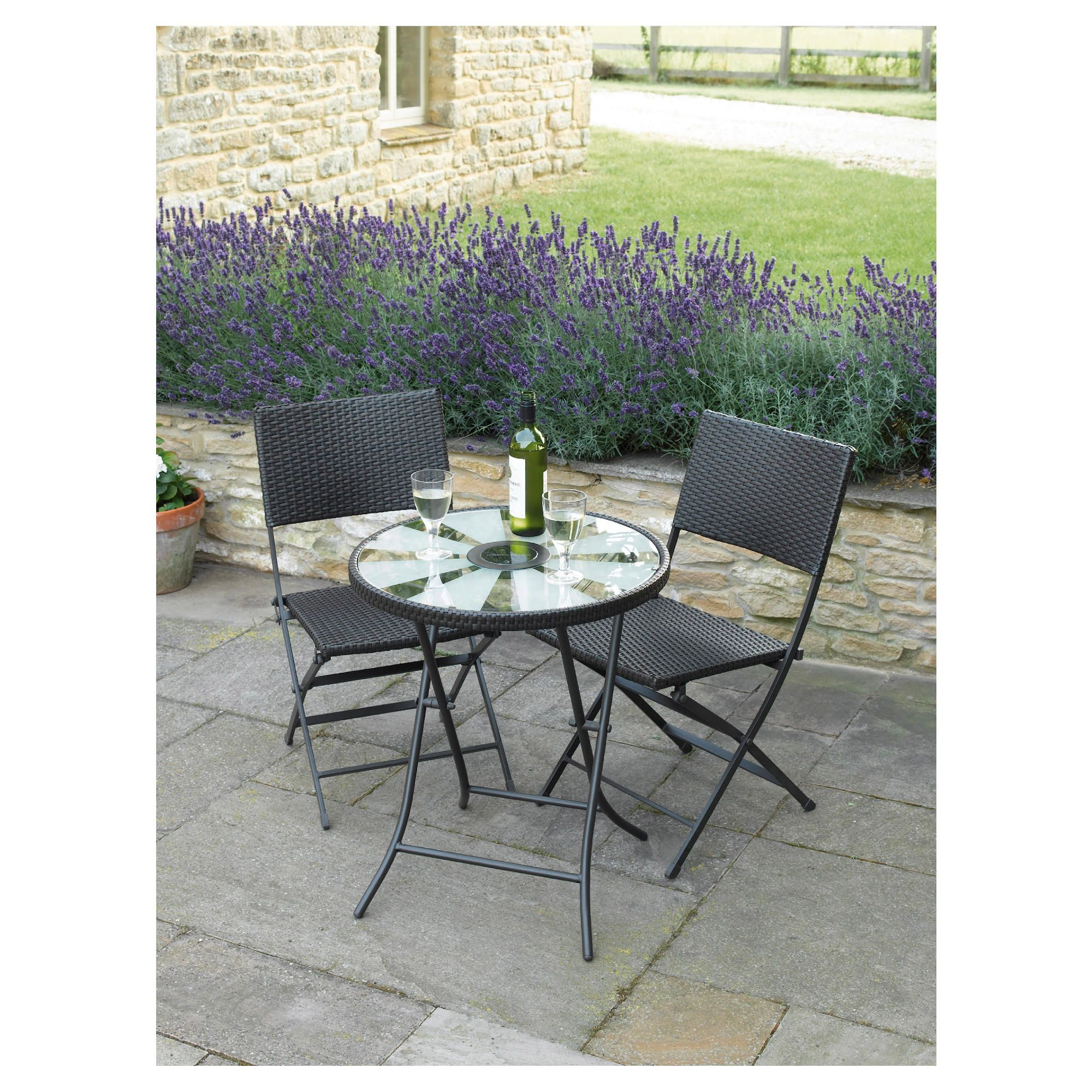 Solar Aruba Table Bistro Set
