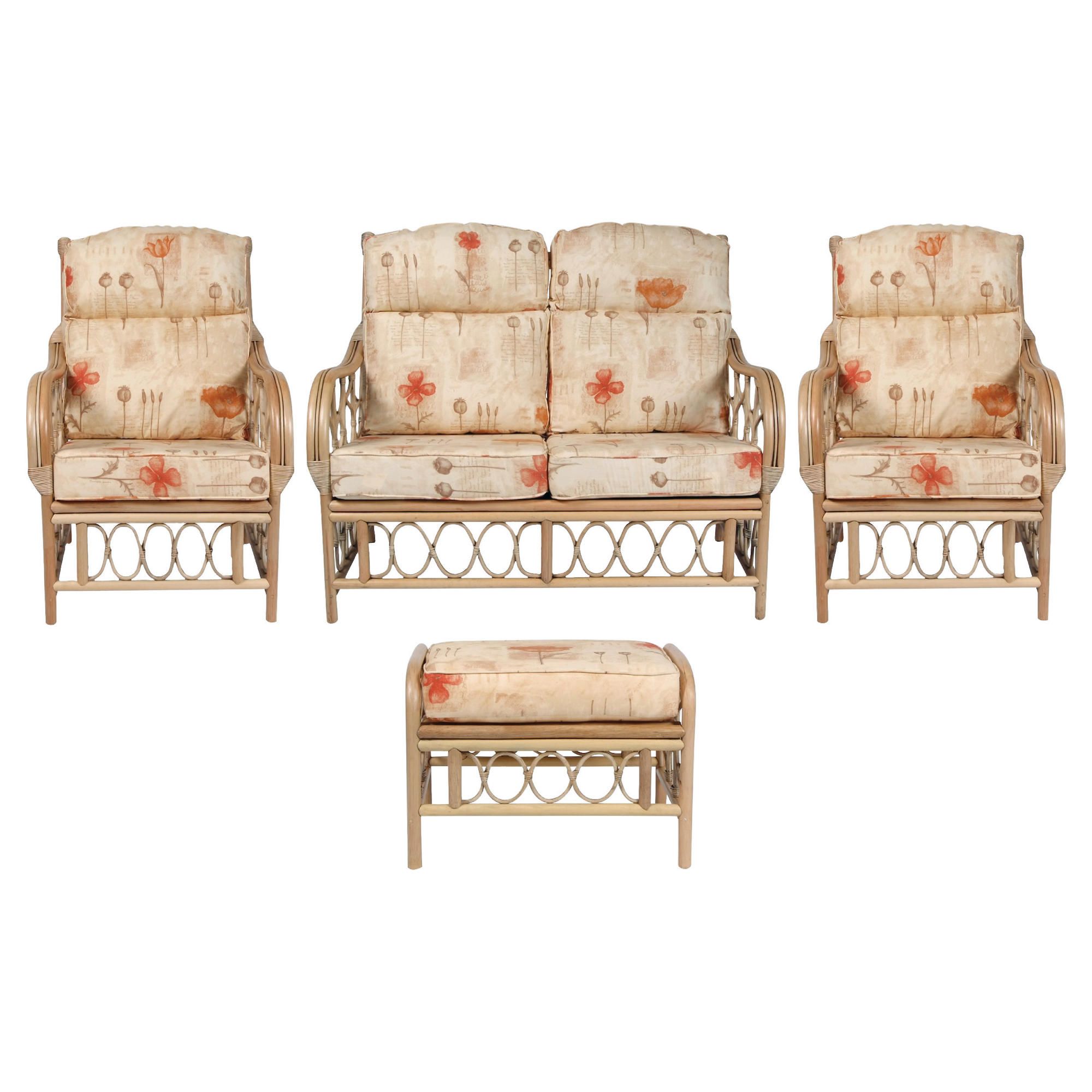 Morley 4 Piece Suite Conservatory Set (sofa, 2 x chairs & Footstool) at Tesco Direct