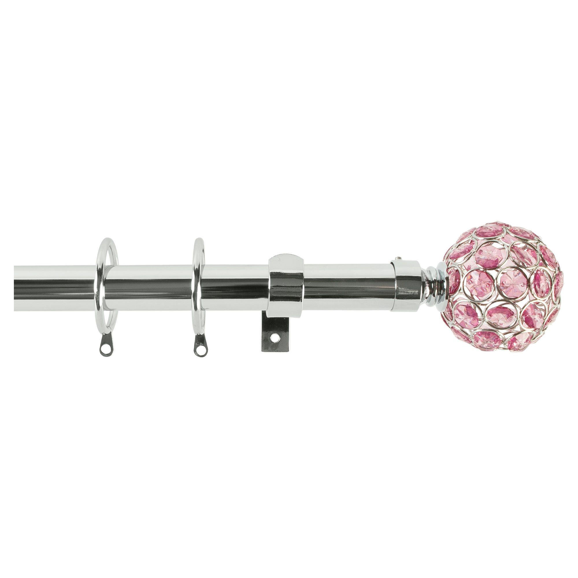 PREMIUM 25/28MM POLE PURPLE DIAMANTE FINIAL 2.1-3.6m