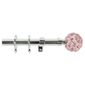 Premium 25/28mm Curtain Pole Purple Diamante Finial 2.1-3.6M