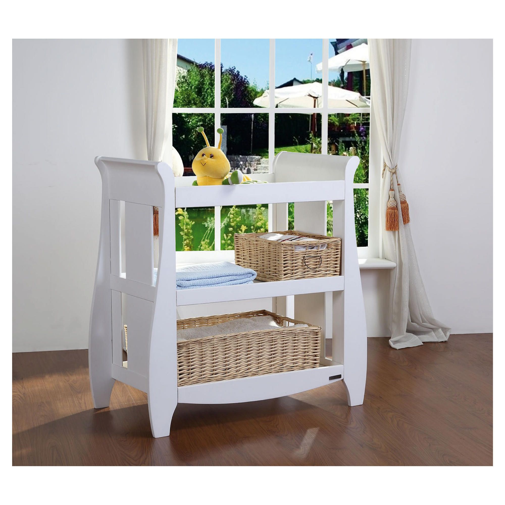 Tutti Bambini Lucas Cotbed with Shelf Changer Nursery Room Set, White at Tesco Direct