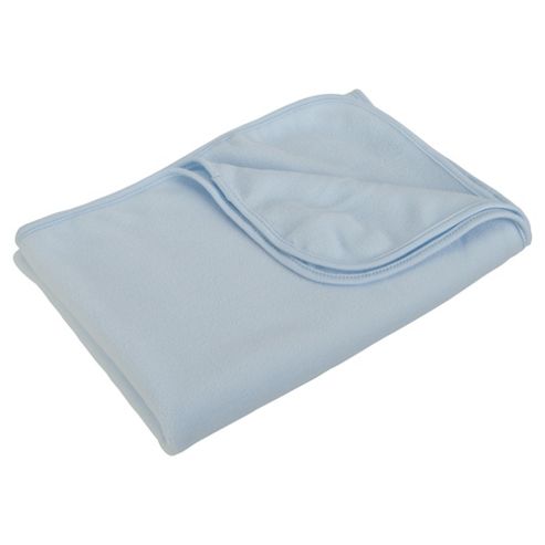 Image of Tesco Fleece Blanket Moses/crib Blue