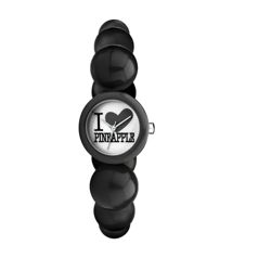 Pineapple Black Bead Bracelet Watch
