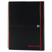 Black & Red A4 Wirebound Notebooks
