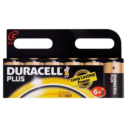 Image of Duracell Plus 6 Pack C Batteries