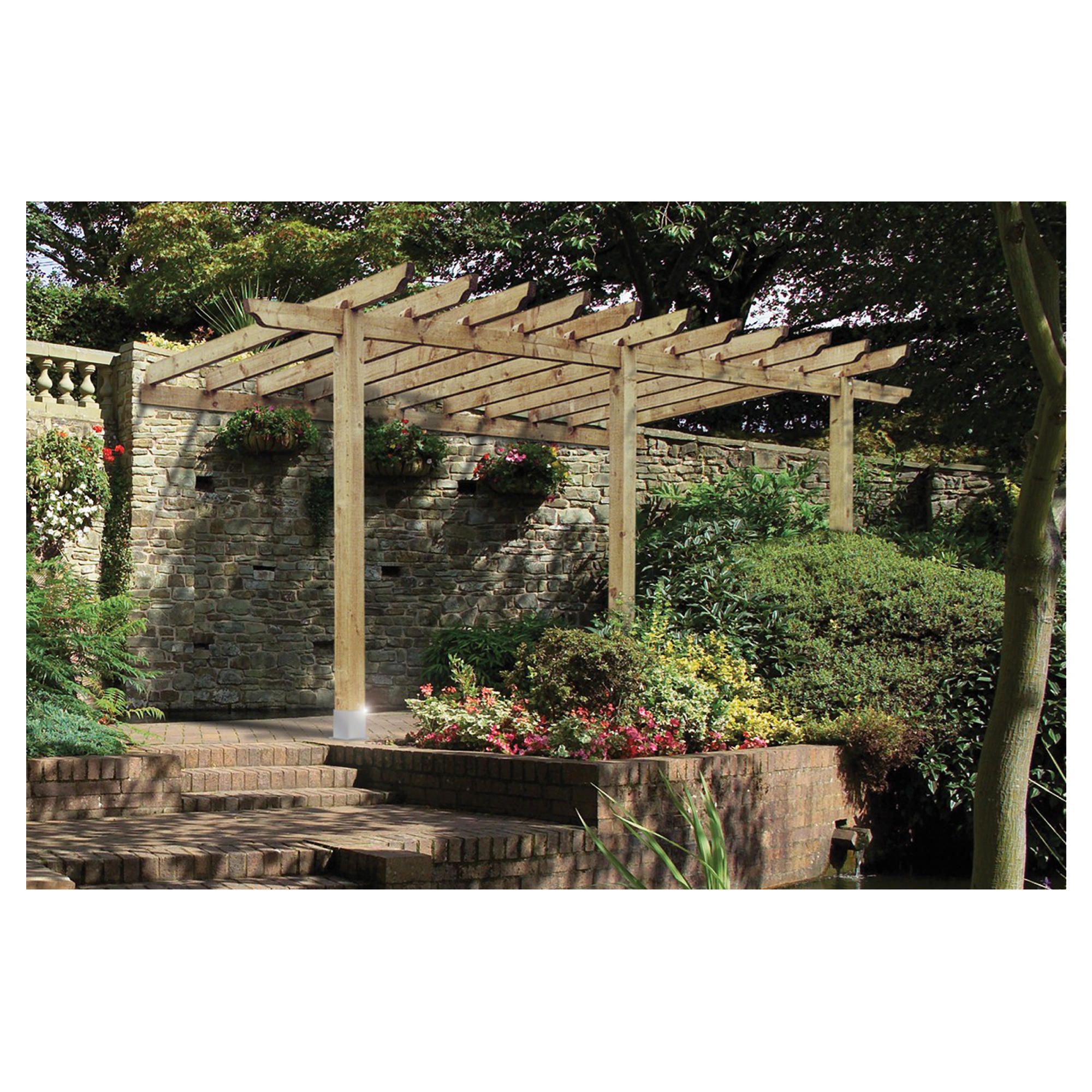 Finsbury Lean-to Pergola - Includes Bolt Down Anchors at Tesco Direct