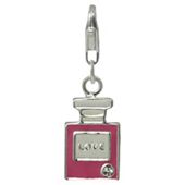 Sterling Silver and Enamel Perfune Bottle Charm