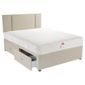 Airsprung Double Fabric 4 Drawer Divan Bed Plus Headboard