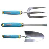 Tesco Stainless Steel Hand Trowel, Fork & Weeder Set