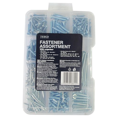 Image of Tesco 580 Pc Fastener Assortment With Organiser